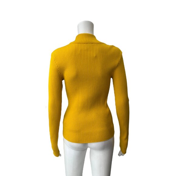 $550 Courreges Ribbed Knit Mock Neck Jumper Sweater size 3/Large - Picture 6 of 9
